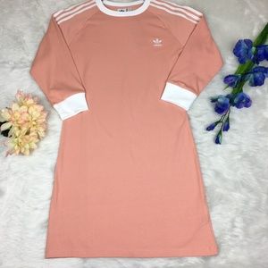 Adidas 3-Stripes Bodycon Dress Dusty Pink Size L